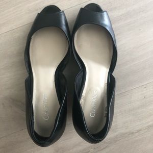 Black Calvin Klein Wedges